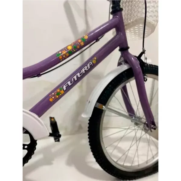 Bicicleta De Nena R20 Paseo Con Canasto Futura 5214 Rex Color Violeta - Image 2