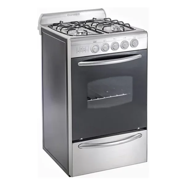 Cocina DOMEC Apolo CXAV 4 hornallas Multigas 58L Acero Inoxidable