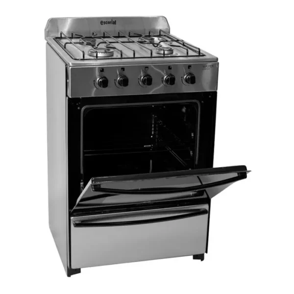 Cocina Escorial Master Classic 4 Hornallas a Gas Acero Inoxidable - Image 2