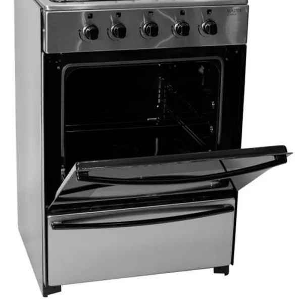 Cocina Escorial Master Classic 4 Hornallas a Gas Acero Inoxidable - Image 4