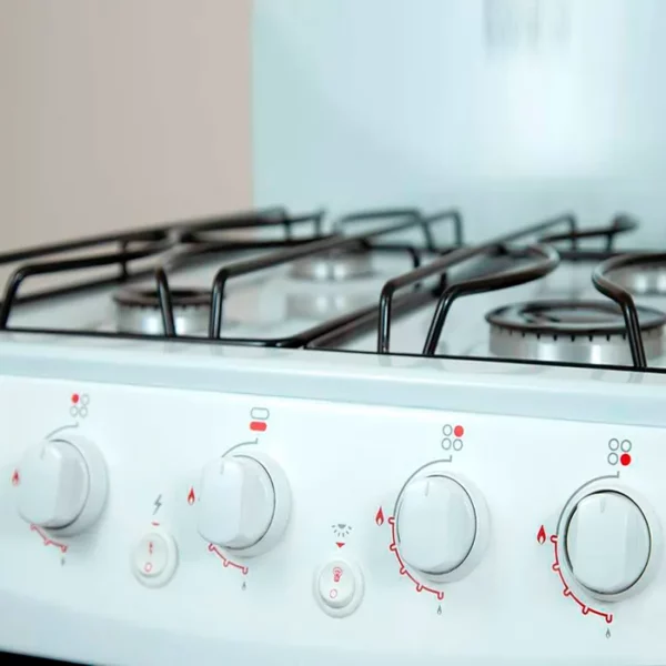 Cocina Escorial Palace Cristal 50L 4 Hornallas a Gas Natural Blanca - Image 4