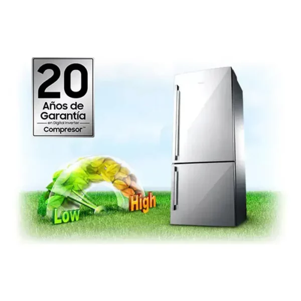 Heladera Samsung Freezer Inferior No Frost Digital Inverter 328L Plateada - Image 4