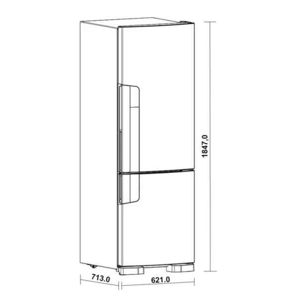 Heladera Whirlpool Inverter Bottom Mount 397L Gris Oscuro - Image 4
