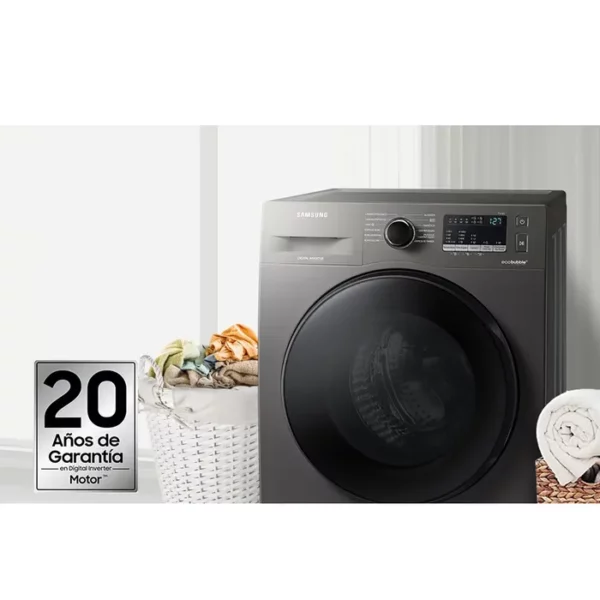 Lavarropas Automático Samsung 7kg Carga Frontal Inverter Acero Inoxidable - Image 4